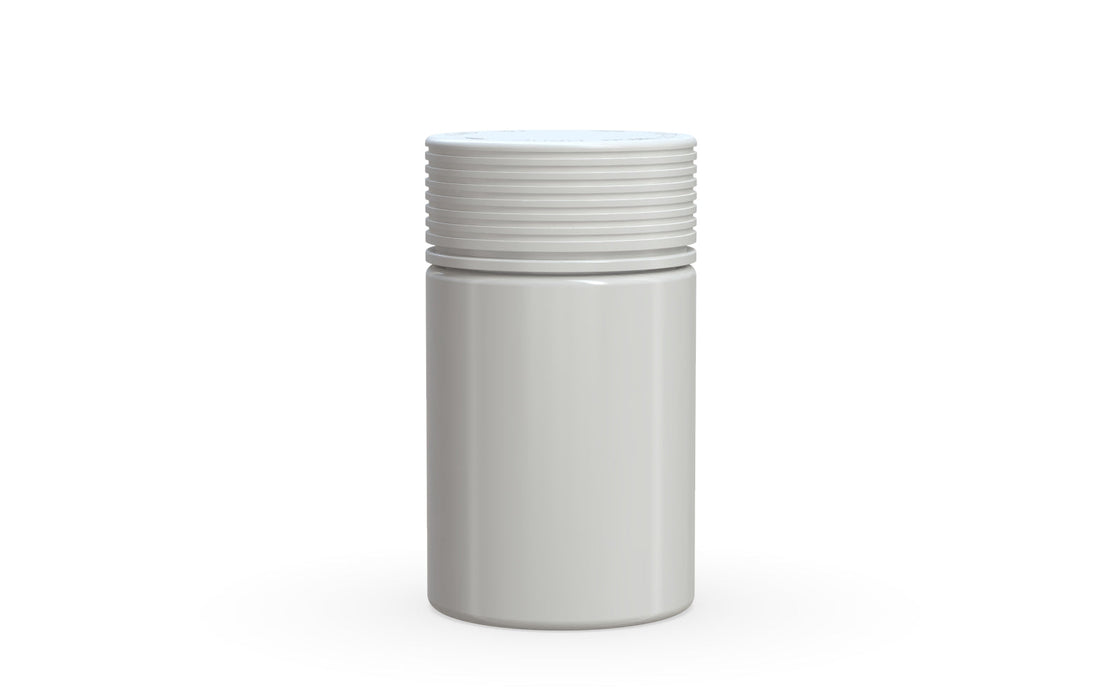 150CC/5OZ Spiral CR - Contenant avec sceau intérieur et inviolabilité - blanc opaque avec couvercle blanc opaque