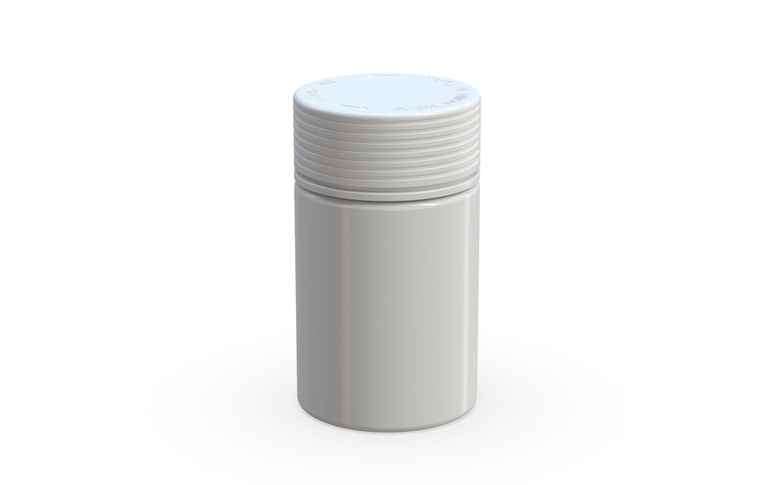 150CC/5OZ Spiral CR - Contenant avec sceau intérieur et inviolabilité - blanc opaque avec couvercle blanc opaque