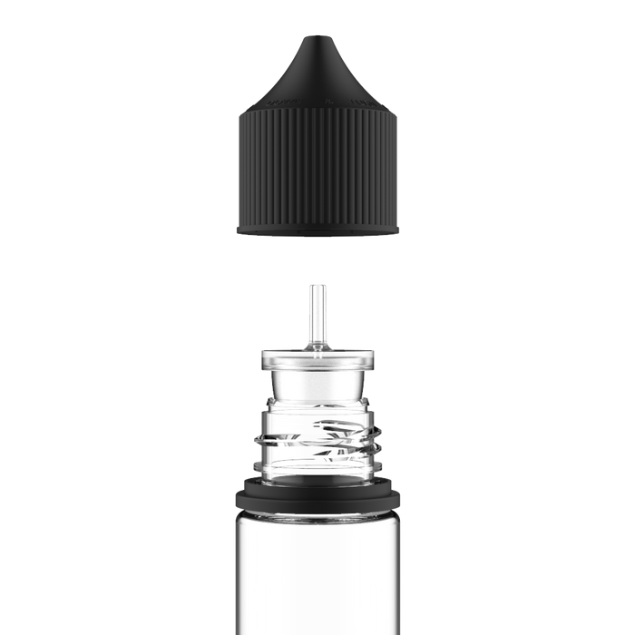 Chubby Gorilla 60ML Unicorn Bouteille - Bouteille transparente / Bouchon noir - V3 - Copackr.com