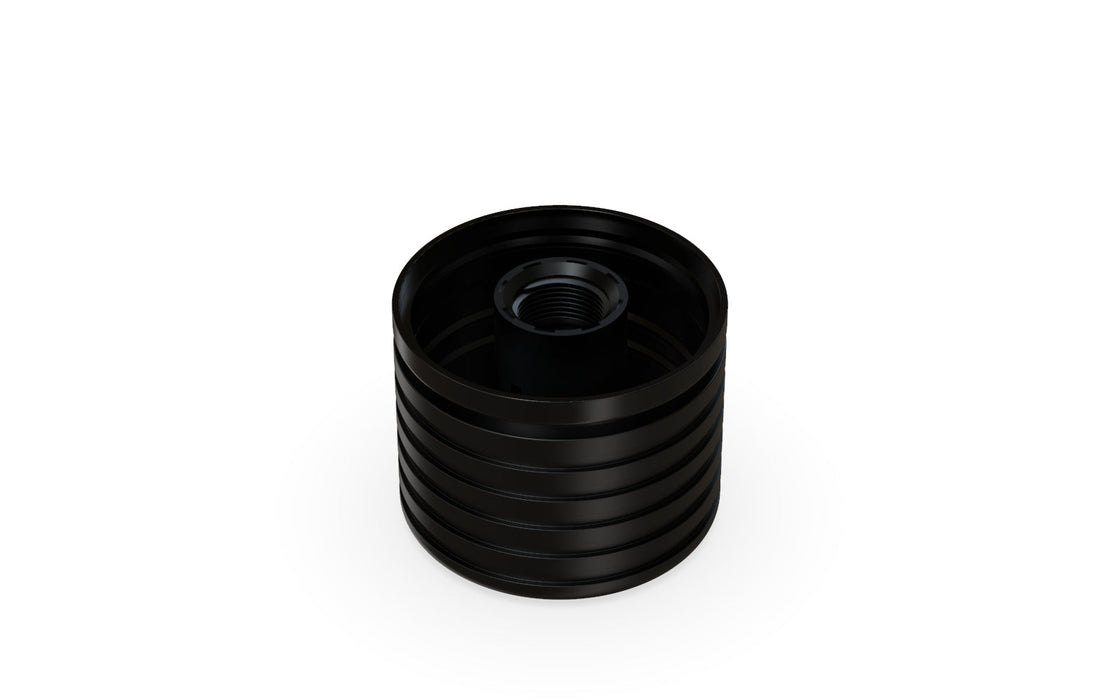 510 Cartridge Spiral CR Container Round Top - Preto Opaco Com Tampa Preto Opaco